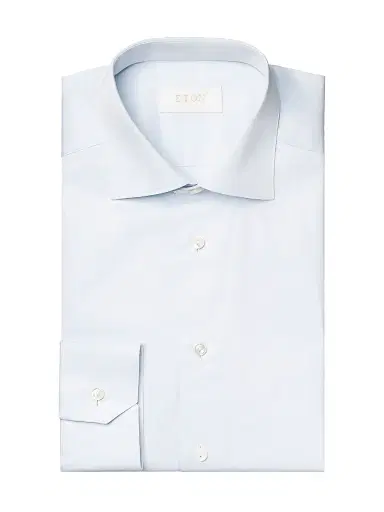 Eton Men's Contemporary-Fit Elevated Twill Dress Shirt - Blue - Size 18 | Thumbnail 1 Eton Men's Contemporary-Fit Elevated Twill Dress Shirt - Blue - Size 18 | Thumbnail 1