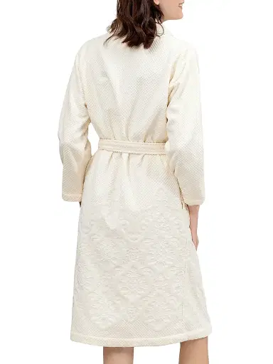 Togas Women's Michelle Cotton Bathrobe - Ecru - Size XL | Thumbnail 5 Togas Women's Michelle Cotton Bathrobe - Ecru - Size XL | Thumbnail 5