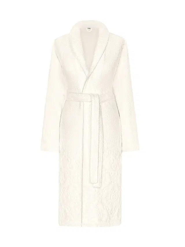 Togas Women's Michelle Cotton Bathrobe - Ecru