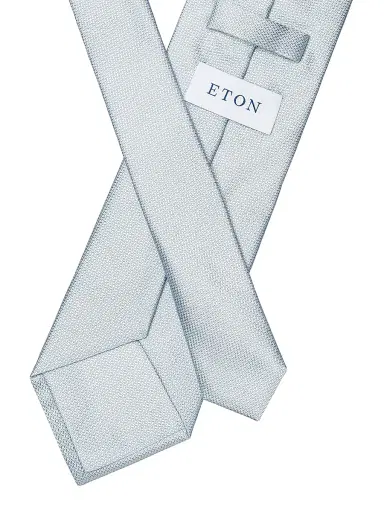Eton Men's Herringbone Woven Silk Tie | Thumbnail 2