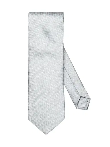 Eton Men's Herringbone Woven Silk Tie | Thumbnail 1