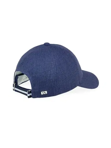 Varsity Headwear Men's Linen Baseball Hat - Oxford Blue Linen | Thumbnail 2