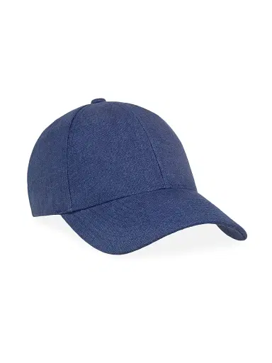 Varsity Headwear Men's Linen Baseball Hat - Oxford Blue Linen | Thumbnail 1