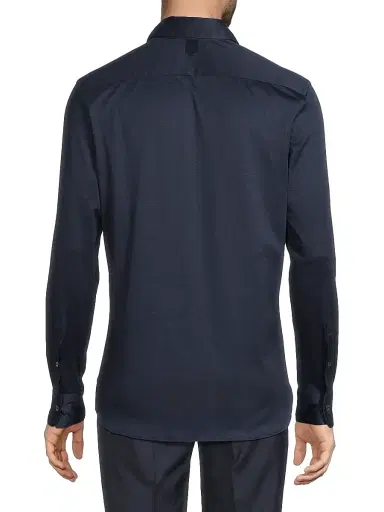 Canali Men's Jersey Sport Shirt - Dark Blue | Thumbnail 5 Canali Men's Jersey Sport Shirt - Dark Blue | Thumbnail 5