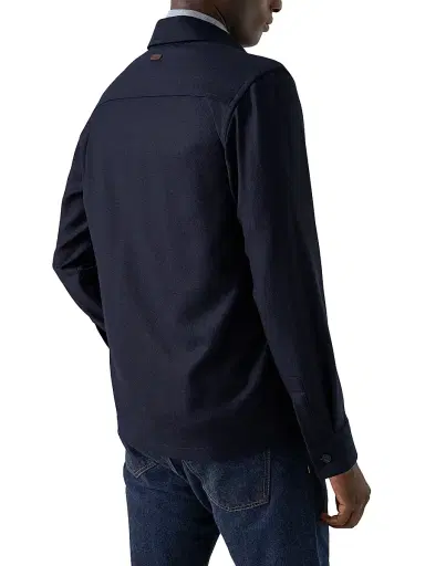 Eton Men's Wool-Cashmere Overshirt - Blue - Size XXL | Thumbnail 3 Eton Men's Wool-Cashmere Overshirt - Blue - Size XXL | Thumbnail 3
