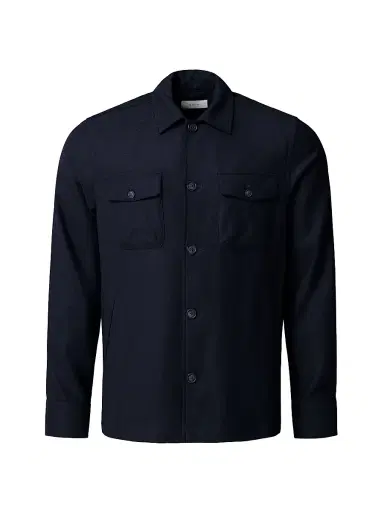 Eton Men's Wool-Cashmere Overshirt - Blue - Size XXL | Thumbnail 1 Eton Men's Wool-Cashmere Overshirt - Blue - Size XXL | Thumbnail 1