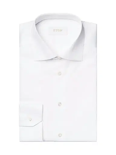 Eton Men's Contemporary-Fit Elevated Twill Dress Shirt - White - Size 18 | Thumbnail 1