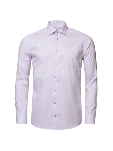Eton Men's Contemporary-Fit Textured Solid Shirt - Purple - Size 18.5 | Thumbnail 3 Eton Men's Contemporary-Fit Textured Solid Shirt - Purple - Size 18.5 | Thumbnail 3