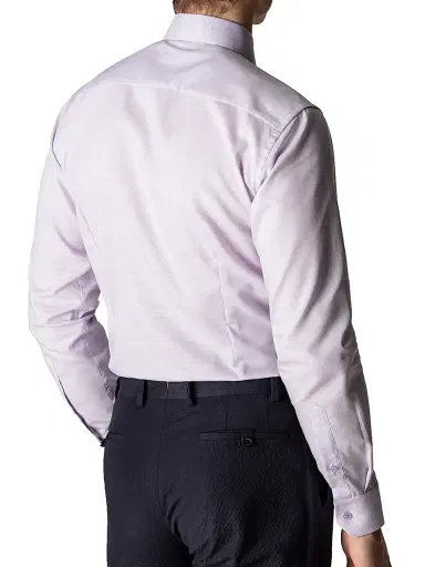 Eton Men's Contemporary-Fit Textured Solid Shirt - Purple - Size 18.5 | Thumbnail 4 Eton Men's Contemporary-Fit Textured Solid Shirt - Purple - Size 18.5 | Thumbnail 4
