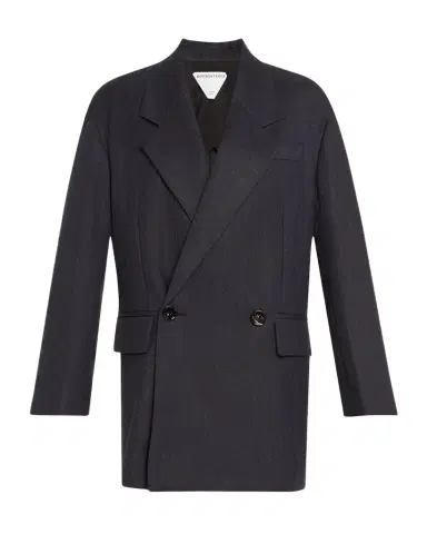 Bottega Veneta Subtle Stripe Double-Breasted Wool Jacket | Thumbnail 1 Bottega Veneta Subtle Stripe Double-Breasted Wool Jacket | Thumbnail 1