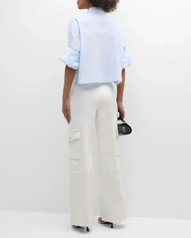 TWP Next Ex Cropped Shirt in Superfine Cotton | Thumbnail 6 TWP Next Ex Cropped Shirt in Superfine Cotton | Thumbnail 6