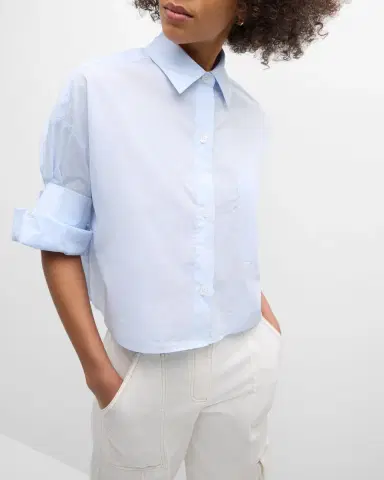 TWP Next Ex Cropped Shirt in Superfine Cotton | Thumbnail 7 TWP Next Ex Cropped Shirt in Superfine Cotton | Thumbnail 7