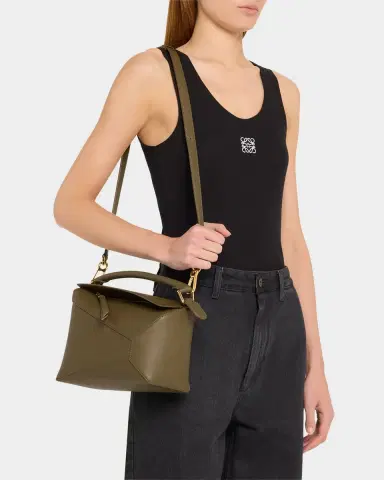 Loewe Puzzle Edge Small Top-Handle Bag in Leather | Thumbnail 2 Loewe Puzzle Edge Small Top-Handle Bag in Leather | Thumbnail 2