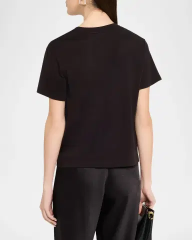 Vince Short-Sleeve Pima Cotton Crewneck T-Shirt | Thumbnail 3 Vince Short-Sleeve Pima Cotton Crewneck T-Shirt | Thumbnail 3