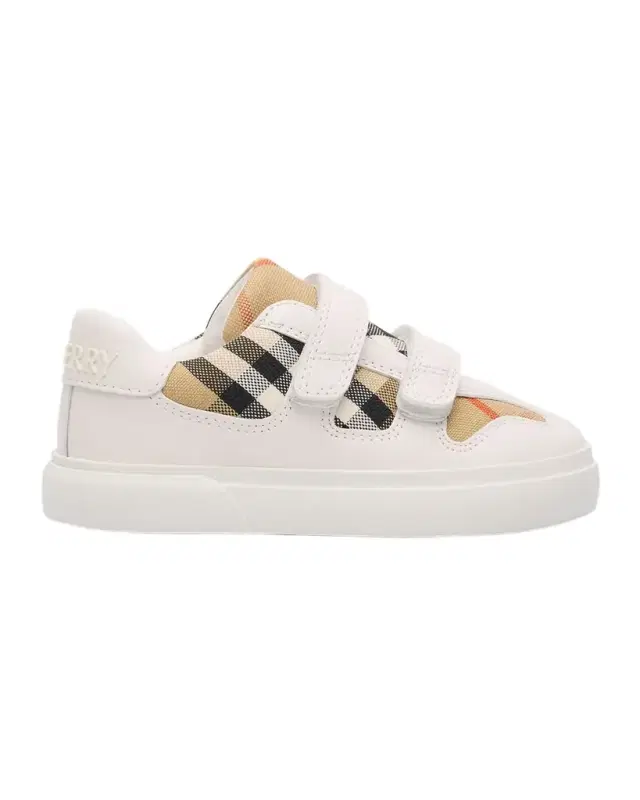 Burberry Kid 's Noah Dual-Grip Check Sneakers