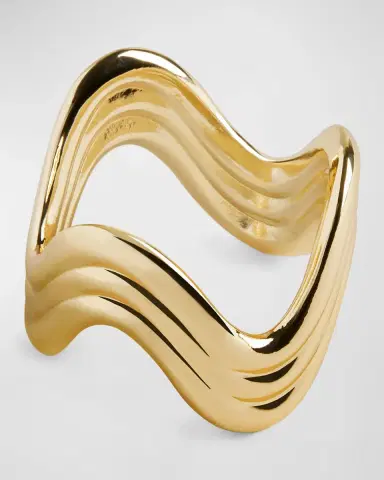 L 'Objet Gold-Tone Ripple Napkin Rings Jewels, Set of 4 | Thumbnail 2