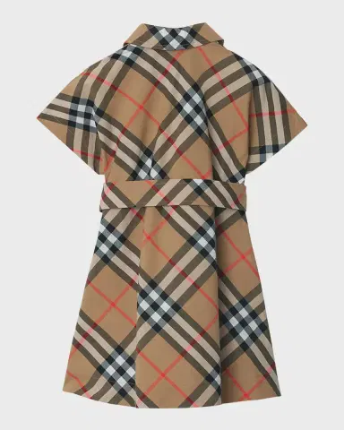 Burberry Girl's Giuletta Check-Print Shirt Dress | Thumbnail 2 Burberry Girl's Giuletta Check-Print Shirt Dress | Thumbnail 2