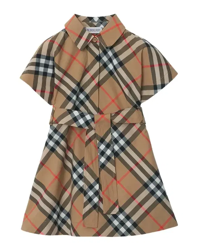 Girl 's Giuletta Check-Print Shirt Dress
