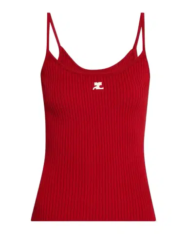 Courrèges Logo Ribbed Knit Tank Top | Thumbnail 1