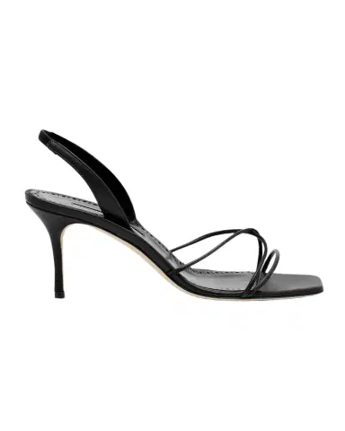 Manolo Blahnik Leather Strappy Slingback Sandals | Thumbnail 1 Manolo Blahnik Leather Strappy Slingback Sandals | Thumbnail 1