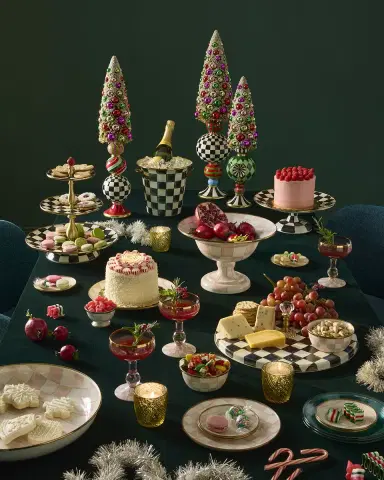 MacKenzie-Childs Rosy Check Appetizer Plates | Thumbnail 5 MacKenzie-Childs Rosy Check Appetizer Plates | Thumbnail 5