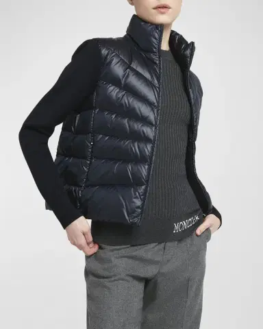 Moncler Lightweight Wool Puffer Cardigan | Thumbnail 7 Moncler Lightweight Wool Puffer Cardigan | Thumbnail 7