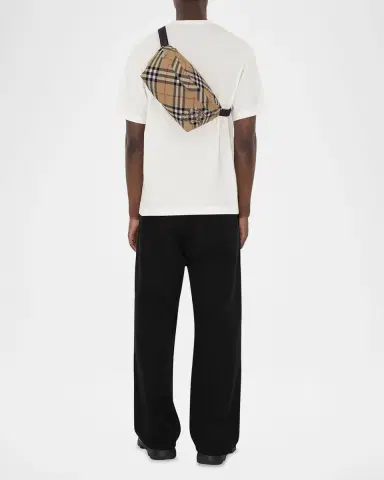 Burberry Men's Essential Check Belt Bag | Thumbnail 2 Burberry Men's Essential Check Belt Bag | Thumbnail 2