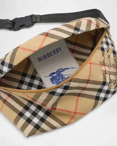 Burberry Men's Essential Check Belt Bag | Thumbnail 3 Burberry Men's Essential Check Belt Bag | Thumbnail 3