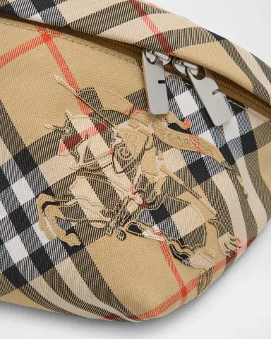 Burberry Men's Essential Check Belt Bag | Thumbnail 5 Burberry Men's Essential Check Belt Bag | Thumbnail 5