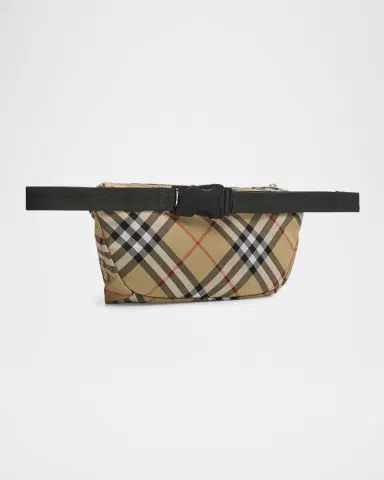 Burberry Men's Essential Check Belt Bag | Thumbnail 6 Burberry Men's Essential Check Belt Bag | Thumbnail 6