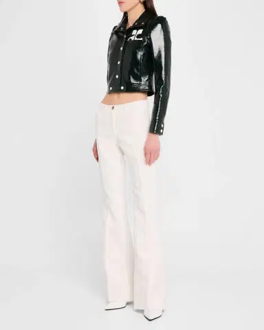 Courrèges Textured Vinyl Crop Jacket | Thumbnail 2 Courrèges Textured Vinyl Crop Jacket | Thumbnail 2