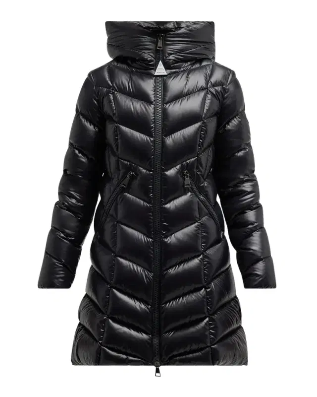 Moncler Marus Long Chevron-Quilted Jacket