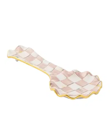 MacKenzie-Childs Rosy Check Ceramic Spoon Rest | Thumbnail 1 MacKenzie-Childs Rosy Check Ceramic Spoon Rest | Thumbnail 1