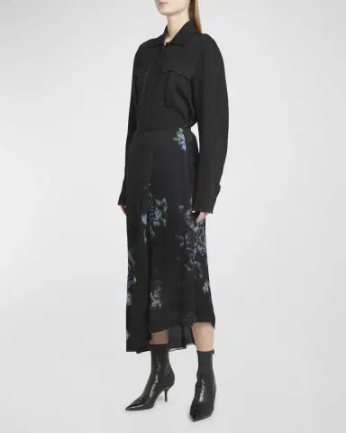 Giorgio Armani Floral Print Silk Wrap-Effect Midi Skirt | Thumbnail 3 Giorgio Armani Floral Print Silk Wrap-Effect Midi Skirt | Thumbnail 3