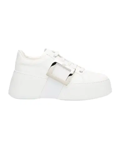 Roger Vivier Viv Skate Leather Buckle Sneakers | Thumbnail 1 Roger Vivier Viv Skate Leather Buckle Sneakers | Thumbnail 1