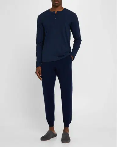 Hanro Men's Living Henley T-Shirt | Thumbnail 2