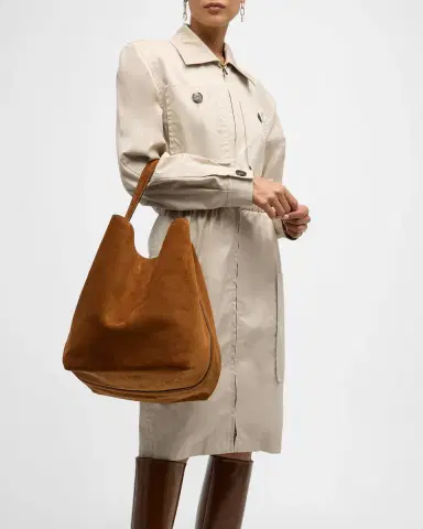 TOTEME Large Belted Suede Tote Bag | Thumbnail 2 TOTEME Large Belted Suede Tote Bag | Thumbnail 2