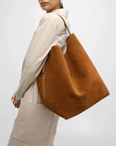 TOTEME Large Belted Suede Tote Bag | Thumbnail 4 TOTEME Large Belted Suede Tote Bag | Thumbnail 4