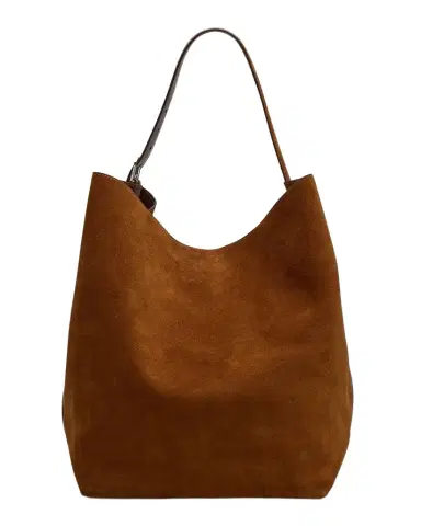 TOTEME Large Belted Suede Tote Bag | Thumbnail 1 TOTEME Large Belted Suede Tote Bag | Thumbnail 1