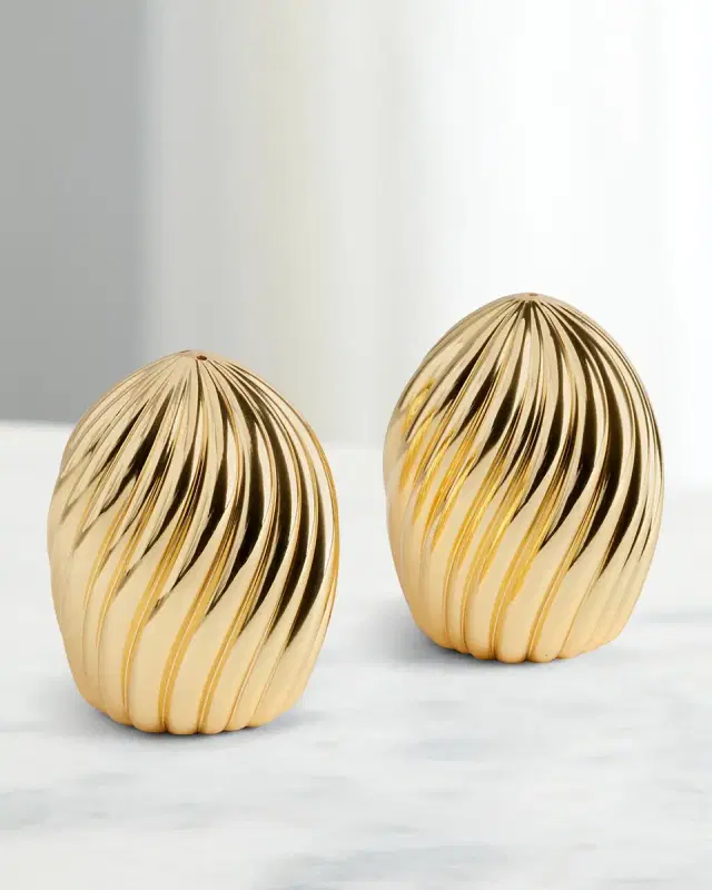 L'Objet Gold-Tone Ripple Spice Jewels Set of 2