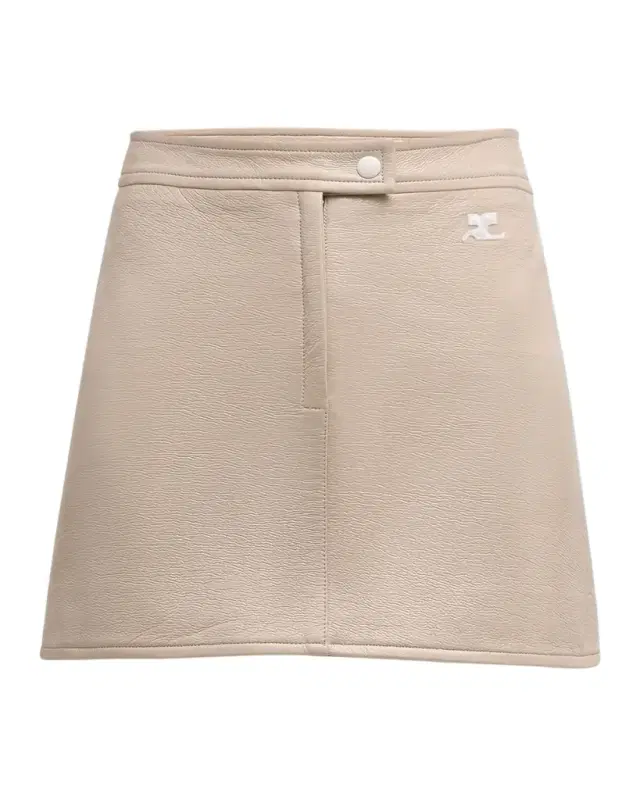 Courreges Reedition Vinyl Mini Skirt