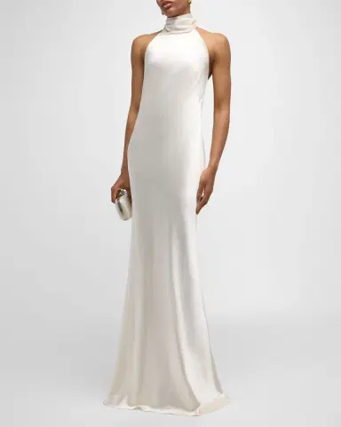 Ralph Lauren Collection Chilton Stretch Satin Evening Dress | Thumbnail 2