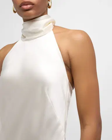 Ralph Lauren Collection Chilton Stretch Satin Evening Dress | Thumbnail 5