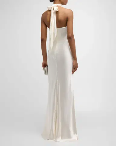 Ralph Lauren Collection Chilton Stretch Satin Evening Dress | Thumbnail 6