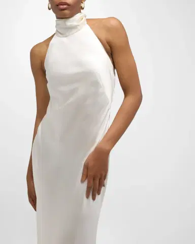 Ralph Lauren Collection Chilton Stretch Satin Evening Dress | Thumbnail 7