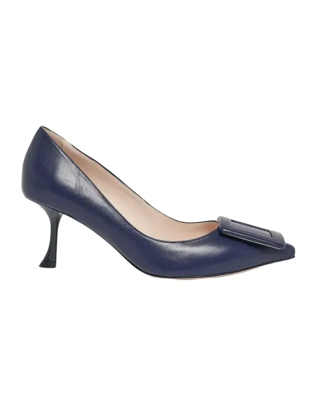 Roger Vivier Viv In The City Leather Buckle Pumps