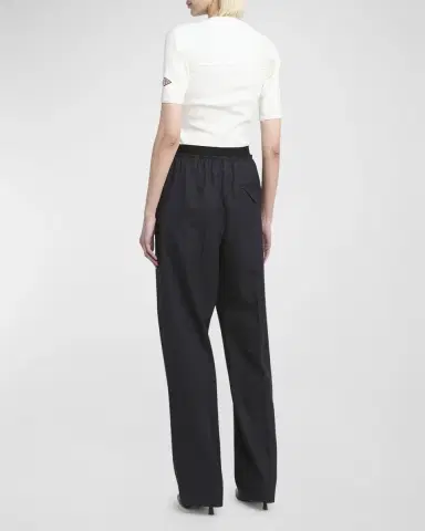 Bottega Veneta Subtle Striped Straight-Leg Wool Trousers | Thumbnail 6