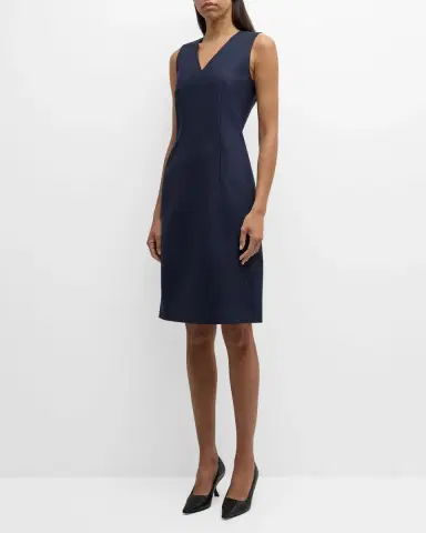 Lafayette 148 New York Sleeveless V-Neck Stretch Wool Dress | Thumbnail 2 Lafayette 148 New York Sleeveless V-Neck Stretch Wool Dress | Thumbnail 2