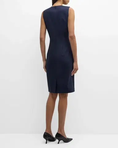 Lafayette 148 New York Sleeveless V-Neck Stretch Wool Dress | Thumbnail 6 Lafayette 148 New York Sleeveless V-Neck Stretch Wool Dress | Thumbnail 6