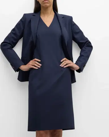 Lafayette 148 New York Sleeveless V-Neck Stretch Wool Dress | Thumbnail 7 Lafayette 148 New York Sleeveless V-Neck Stretch Wool Dress | Thumbnail 7